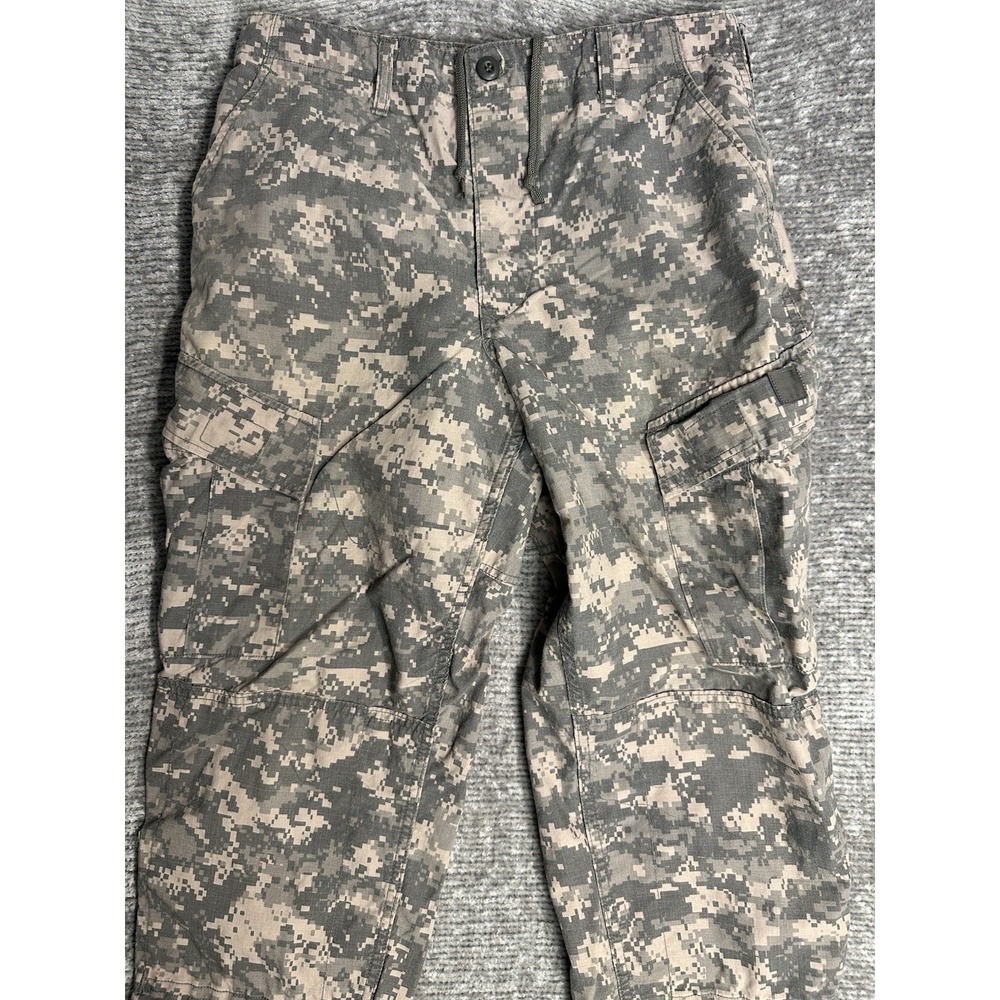 Army Combat Uniform Pants Mens Medium Regular Camo Ripstop Military Cargo D